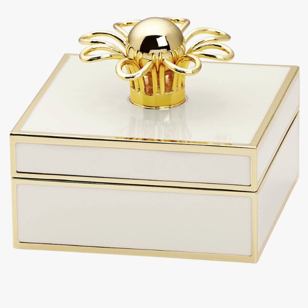 Kate Spade Lenox Keaton Street Cream Jewelry Box home decor NWT